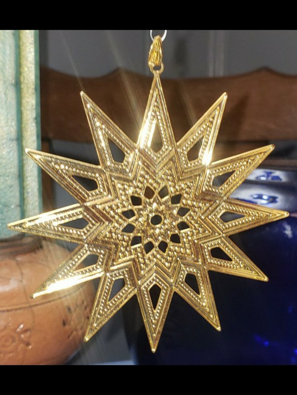 Metropolitan Museum Of Art New York 1997 Gold Plated Christmas Star Ornament